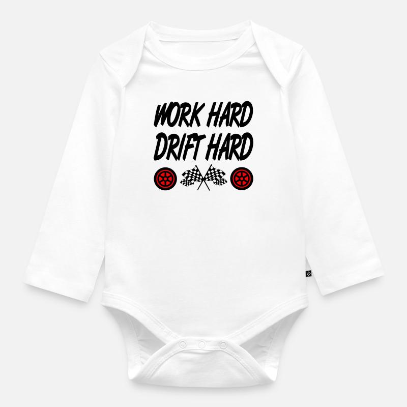 Auto - Baby Bio-Langarm-Body - Weiß