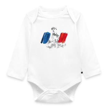 General France - Body Bébé bio manches longues - blanc - Devant
