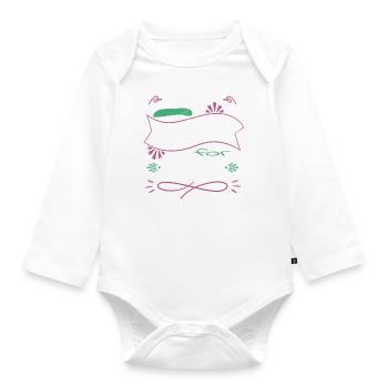 chef hoodies and sweatshirts bubaprints teach bake - Baby Bio-Langarm-Body - Weiß - Vorne