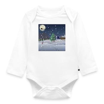 Holy illustration - Organic Longsleeve Baby Bodysuit - white - Front