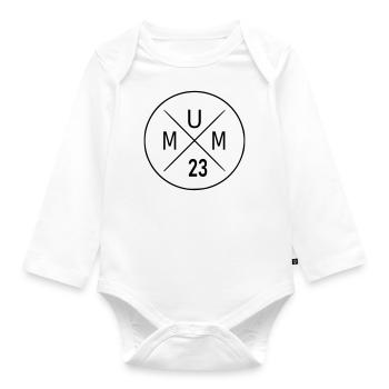 Mum 23 - Baby Bio-Langarm-Body - Weiß - Vorne