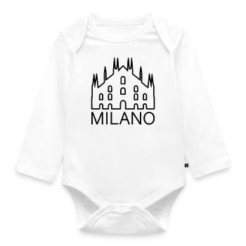 Mailand - Baby Bio-Langarm-Body - Weiß - Vorne