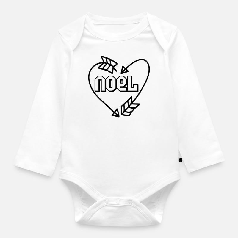 Noël - Body Bébé bio manches longues - blanc