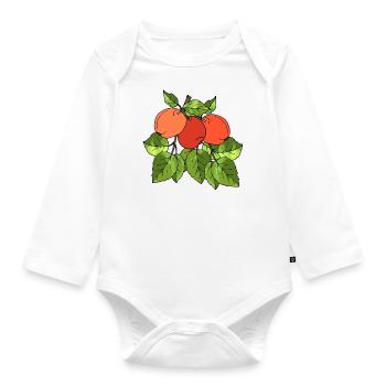 Apples - Organic Longsleeve Baby Bodysuit - white - Front