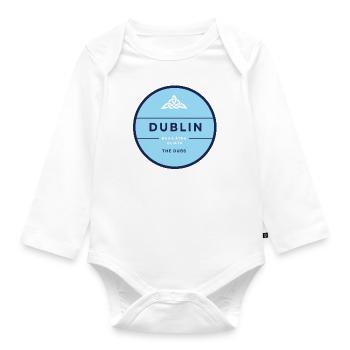 Dublin, Ireland - Organic Longsleeve Baby Bodysuit - white - Front