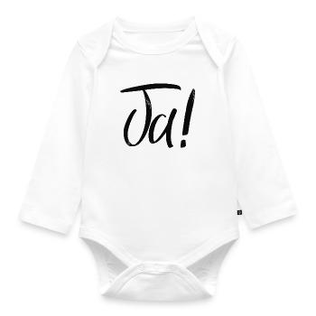 Ja! - Baby Bio-Langarm-Body - Weiß - Vorne