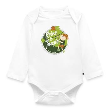 Reine de la jungle - Body Bébé bio manches longues - blanc - Devant