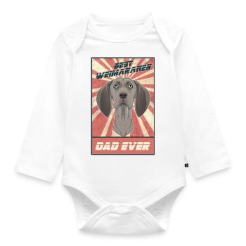Best Weimaraner Dad Ever I Weimaraner Lover - Baby Bio-Langarm-Body - Weiß - Vorne