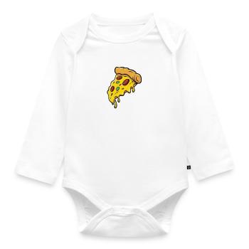 J'PEUX PAS, J'AI PIZZA (Tshirt humour - H/F) - Body Bébé bio manches longues - blanc - Devant