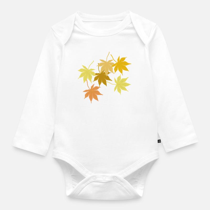 Feuille d’érable - Body Bébé bio manches longues - blanc