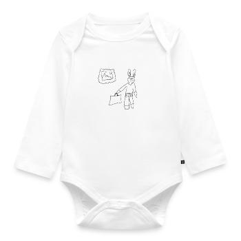 Jack der Hase - Baby Bio-Langarm-Body - Weiß - Vorne