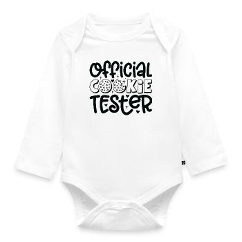 Christmas XMas kekse Cookie Tester - Baby Bio-Langarm-Body - Weiß - Vorne