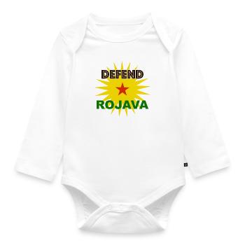 Defend Rojava - Organic Longsleeve Baby Bodysuit - white - Front