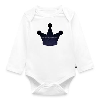Queen - Baby Bio-Langarm-Body - Weiß - Vorne