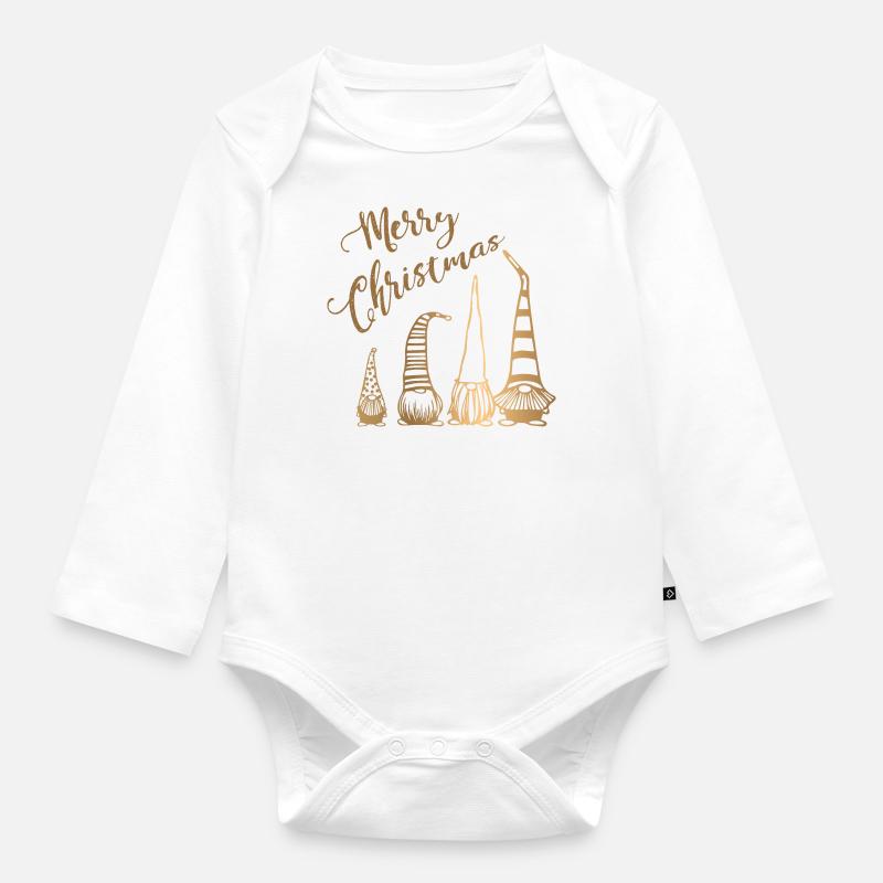 FELIZ NAVIDAD - Baby Bio-Langarm-Body - Weiß