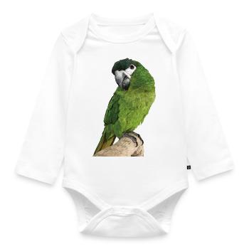 The Noble Macaw - Organic Longsleeve Baby Bodysuit - white - Front