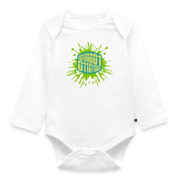 Binary Code Program Language - Organic Longsleeve Baby Bodysuit - white - Front
