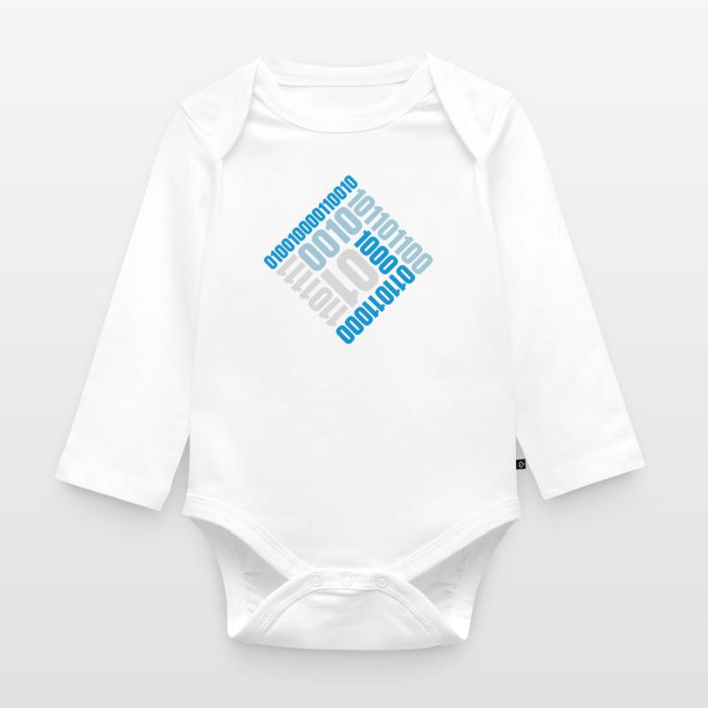 Langage de programme de code binaire Body Bébé bio manches longues