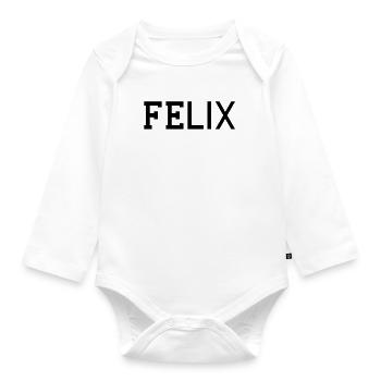 FELIX - Organic Longsleeve Baby Bodysuit - white - Front