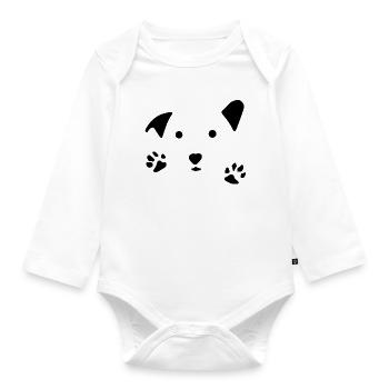 Chien - Body Bébé bio manches longues - blanc - Devant