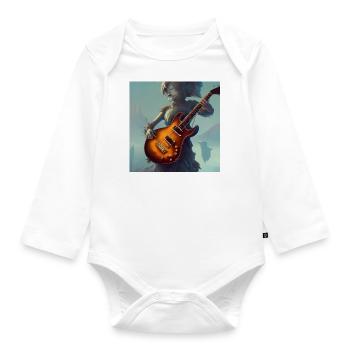 The guitarist concept art - Organic Longsleeve Baby Bodysuit - white - Front
