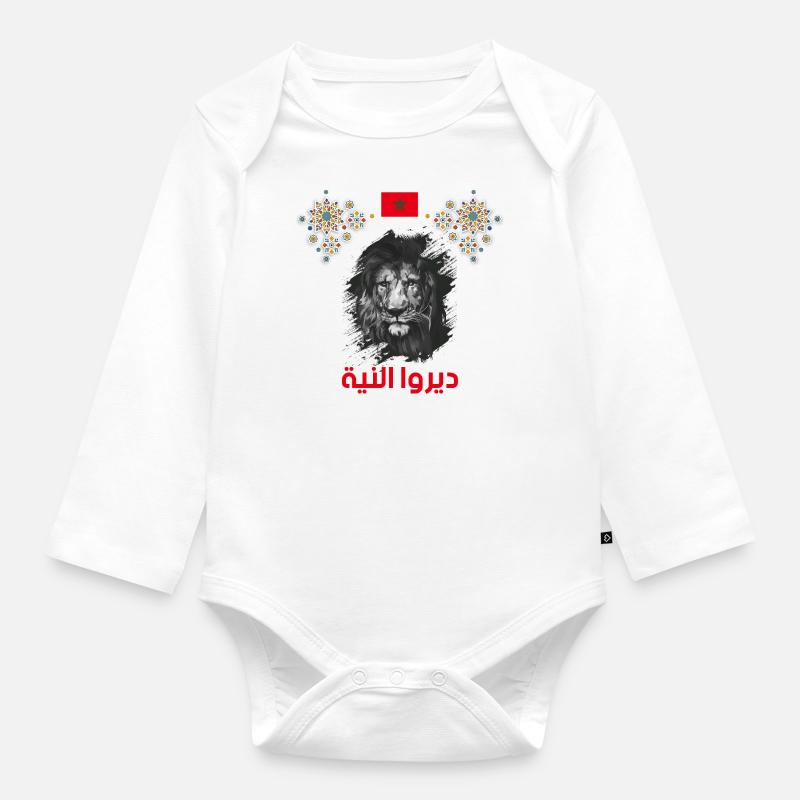 Maroc - Body Bébé bio manches longues - blanc