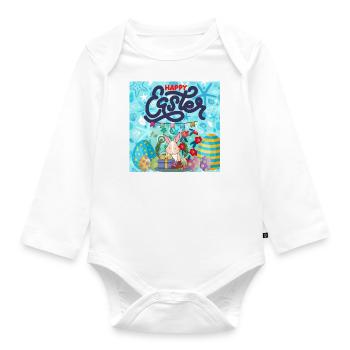 Happy holidays. Christmas. - Organic Longsleeve Baby Bodysuit - white - Front