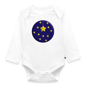Star Counter - Organic Longsleeve Baby Bodysuit - white - Front