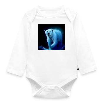 Eisbär - Baby Bio-Langarm-Body - Weiß - Vorne