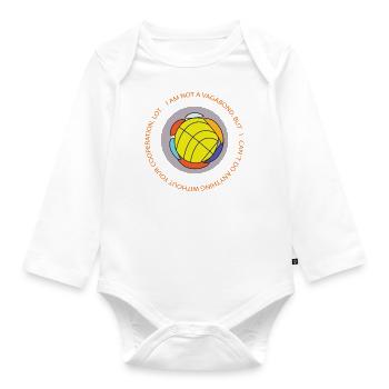 i cannot do anything without your cooperation - Organic Longsleeve Baby Bodysuit - white - Front