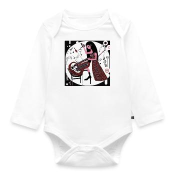Music Girl - Body orgánico de manga larga para bebé - blanco - delante