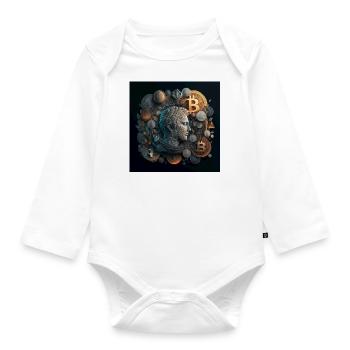 Krypto-Kaiser - Baby Bio-Langarm-Body - Weiß - Vorne