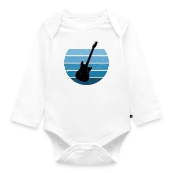 Guitariste Femmes Guitare classique - Body Bébé bio manches longues - blanc - Devant