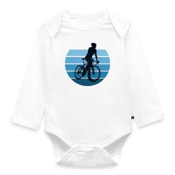 Road Bike Women's Road Cycling Road Cyclists - Organic Longsleeve Baby Bodysuit - white - Front