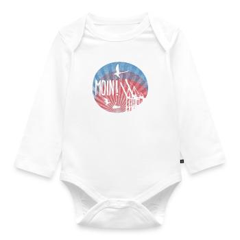 Moin! Ver. 2 - Baby Bio-Langarm-Body - Weiß - Vorne
