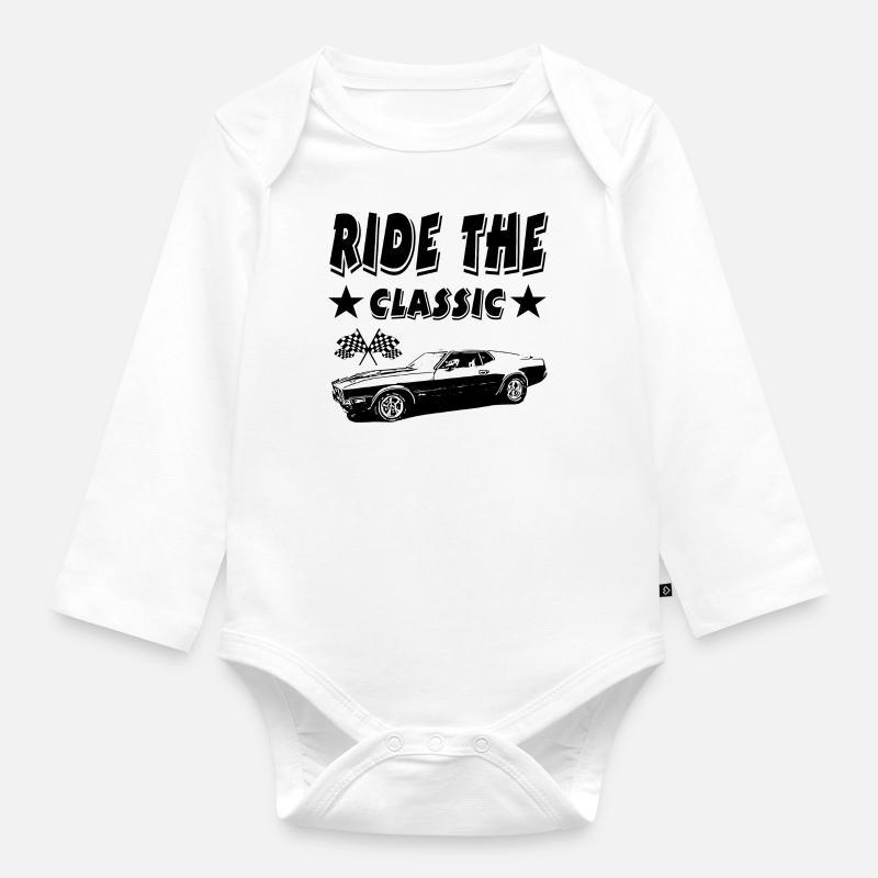 Auto - Baby Bio-Langarm-Body - Weiß