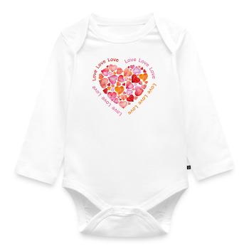 Love is everything - Organic Longsleeve Baby Bodysuit - white - Front