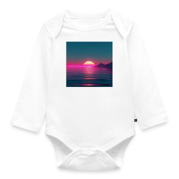 Conception du soleil - Body Bébé bio manches longues - blanc - Devant