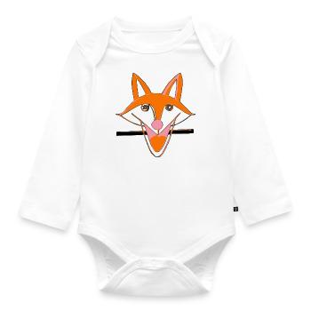 The wink of the fox - Organic Longsleeve Baby Bodysuit - white - Front