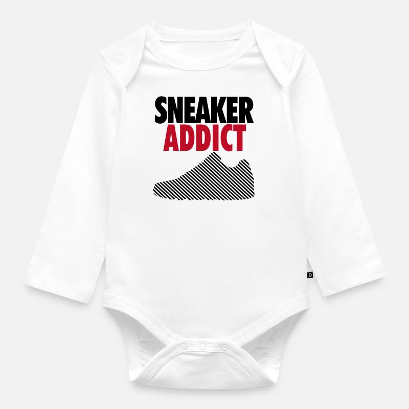 Sneaker Addict - Baby Bio-Langarm-Body - Weiß