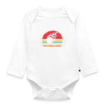 J Peux Pas J Ai Ping pong cadeau vintage - Body Bébé bio manches longues - blanc - Devant