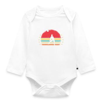 J Peux Pas J Ai Volleyball cadeau vintage - Body Bébé bio manches longues - blanc - Devant