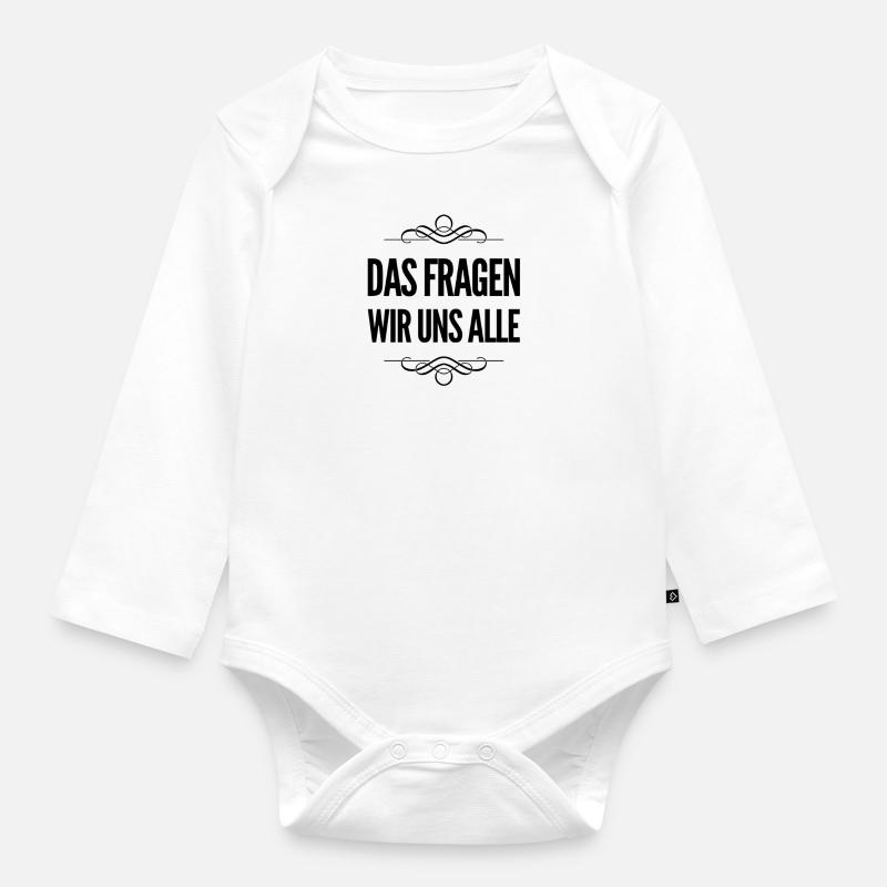 das ist ein Rätsel - Baby Bio-Langarm-Body - Weiß