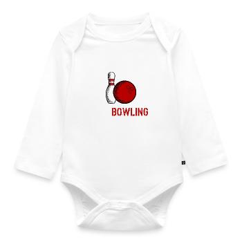 J'Peux Pas J'Ai Bowling - Body Bébé bio manches longues - blanc - Devant