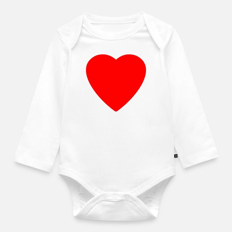 Montrez de l’amour - Body Bébé bio manches longues - blanc