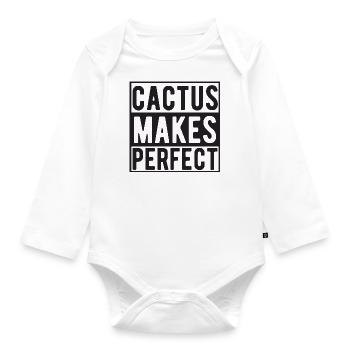 Cactus makes Perfect - Baby Bio-Langarm-Body - Weiß - Vorne
