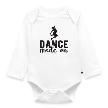 Dance Mode on - Baby Bio-Langarm-Body - Weiß - Vorne