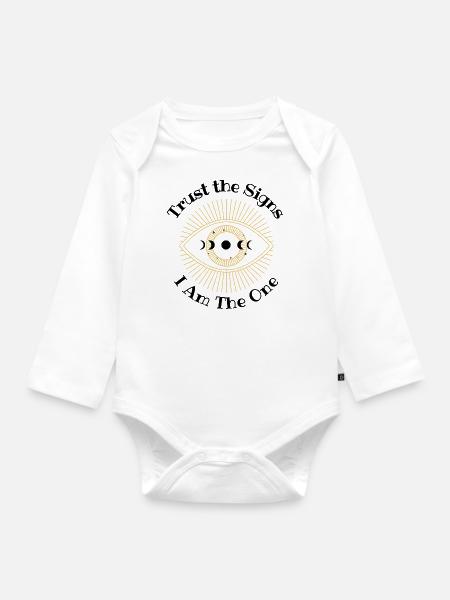 Vertraue den Zeichen - Baby Bio-Langarm-Body - Weiß