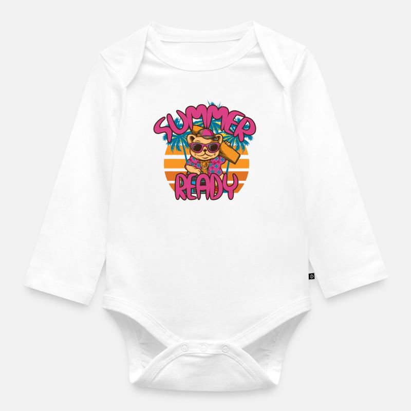 Buzzer - Body Bébé bio manches longues - blanc