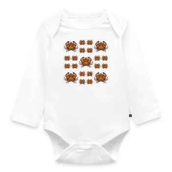 Crab - Organic Longsleeve Baby Bodysuit - white - Front